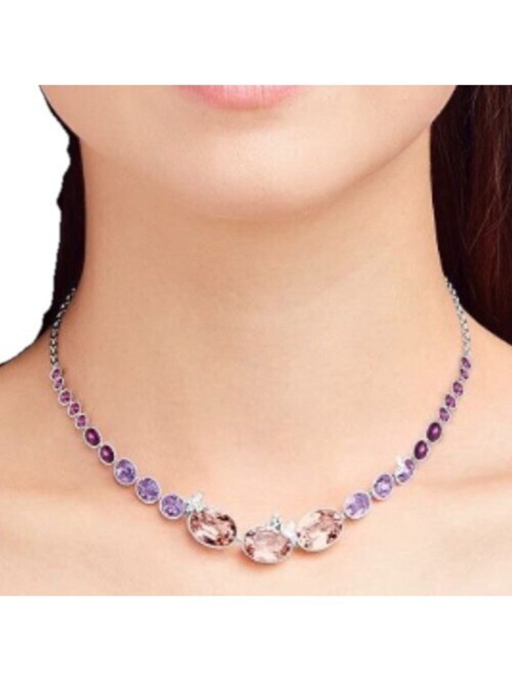 Swarovski Disney Cinderella Silver Tone Crystal Butterfly Necklace READ